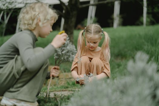 Kids enjoying gardening activities