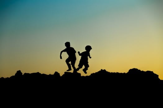 children playing nature bingo