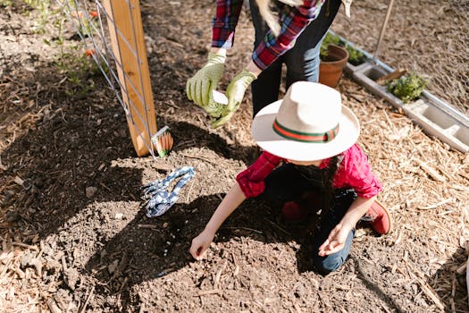 children planting seeds