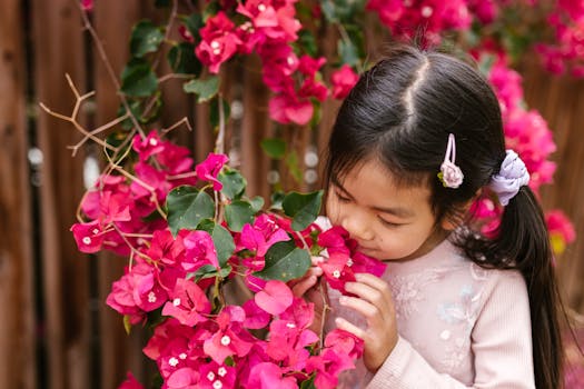 Children exploring a garden