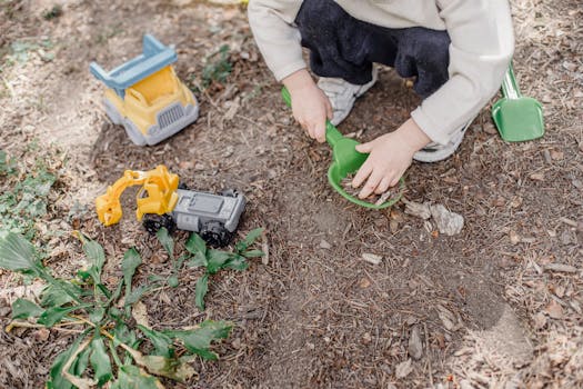 children gardening with insects