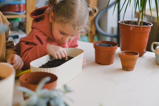 kids planting seeds