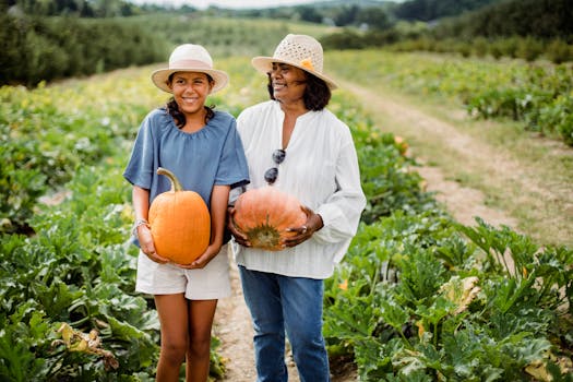 family gardening together