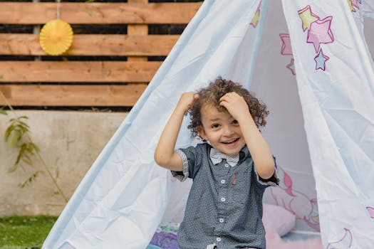 kids having fun at a garden party