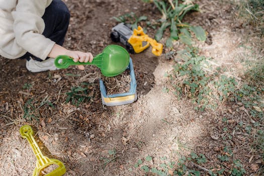 children enjoying a garden activity