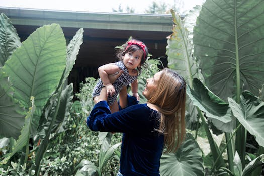 children observing plants