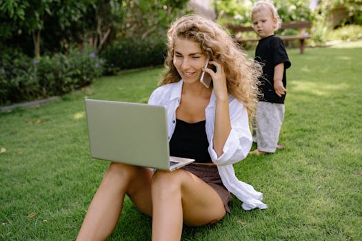 family working in the garden