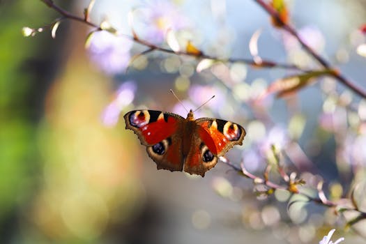 colorful butterfly garden