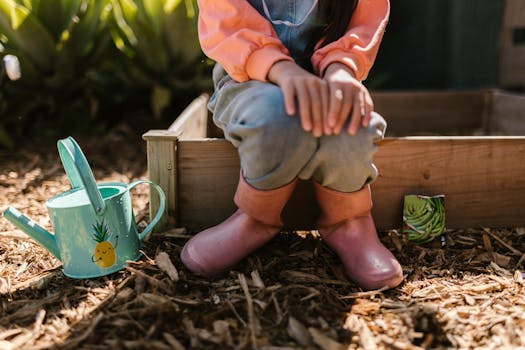 kids planting in spring