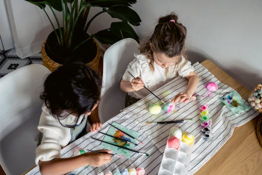 kids painting plant markers