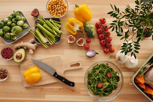 colorful salad with fresh vegetables